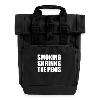 Smoking shrinks the penis - Sac à dos Roll Top à deux anses - noir - Devant