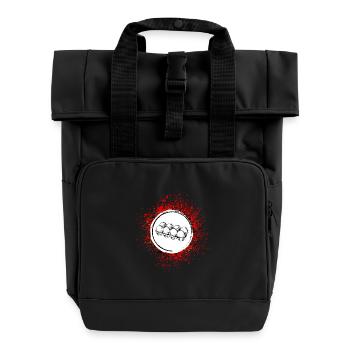 Eier symbol - Rolltop Rucksack mit zwei Griffen - Schwarz - Vorne