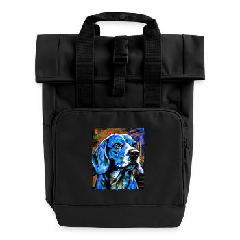 Portrait de chien beagle - Sac à dos Roll Top à deux anses - noir - Devant