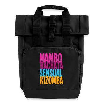 Mambo Bachata Kizomba Sensuelle - Chemises de nuit - Sac à dos Roll Top à deux anses - noir - Devant
