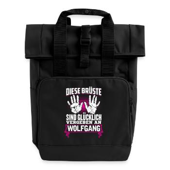 WOLFGANG - Brüste - Rolltop Rucksack mit zwei Griffen - Schwarz - Vorne