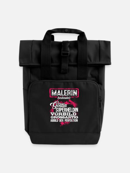 MALERIN - Duden - Rolltop Rucksack mit zwei Griffen - Schwarz