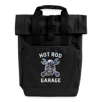 Hot Rod - Rolltop Rucksack mit zwei Griffen - Schwarz - Vorne