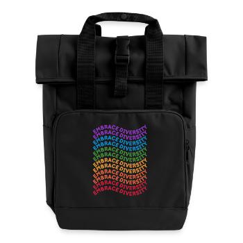 Lgbt. Vielfalt annehmen - Rolltop Rucksack mit zwei Griffen - Schwarz - Vorne