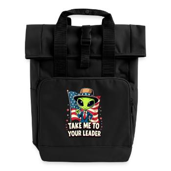 Emmenez-moi à votre leader USA Patriot Alien - Sac à dos Roll Top à deux anses - noir - Devant