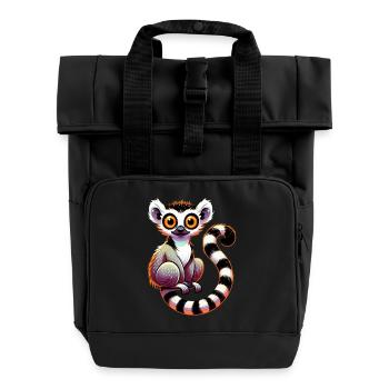 Lémurien - Sac à dos Roll Top à deux anses - noir - Devant