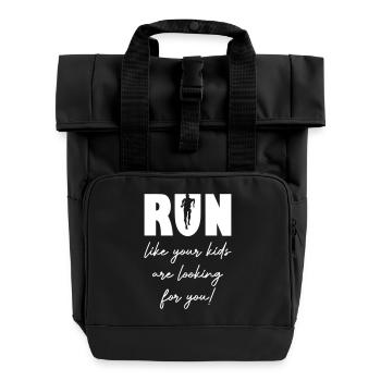 Running - Rolltop Rucksack mit zwei Griffen - Schwarz - Vorne