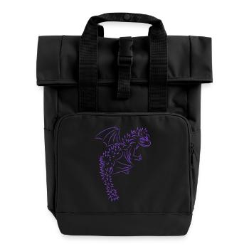Nuri le petit dragon, violet - Sac à dos Roll Top à deux anses - noir - Devant