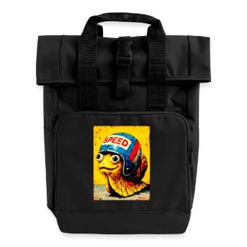 "Schneckenrennen" by van Gogh - Rolltop Rucksack mit zwei Griffen - Schwarz - Vorne