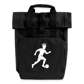 Silhouette du footballeur - Sac à dos Roll Top à deux anses - noir - Devant