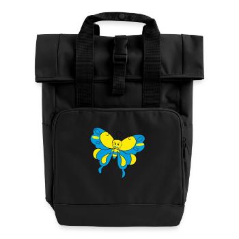 Papillon coloré > Graphique vectoriel - Sac à dos Roll Top à deux anses - noir - Devant