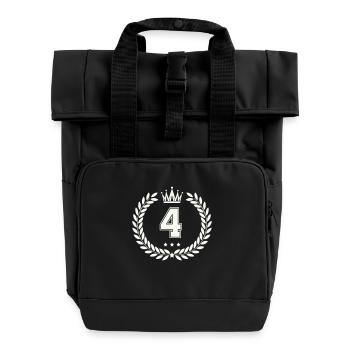 wappen 4 - Rolltop Rucksack mit zwei Griffen - Schwarz - Vorne