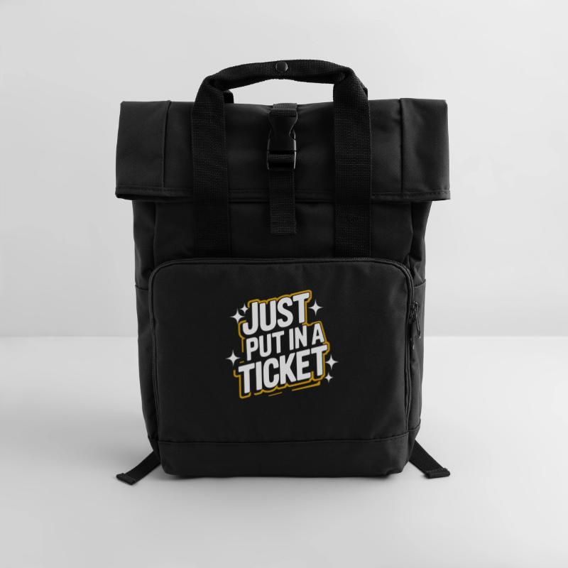 Technischer Support Computerfreak Nerd Rolltop Rucksack mit zwei Griffen