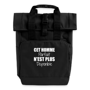 This perfect man is no longer available as a couple - Roll Top Backpack with Two Handles - black - Front