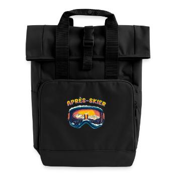 Après-ski - Roll Top Backpack with Two Handles - black - Front