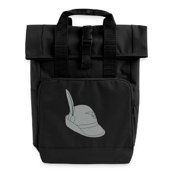 Chapeau alpin - Sac à dos Roll Top à deux anses - noir - Devant