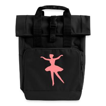 Ballerina - Rolltop Rucksack mit zwei Griffen - Schwarz - Vorne