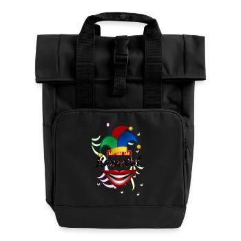 carnival - Roll Top Backpack with Two Handles - black - Front