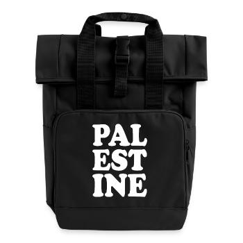 Palestine - Roll Top Backpack with Two Handles - black - Front