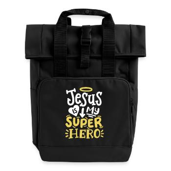 Christlich Glaube Religiös - Rolltop Rucksack mit zwei Griffen - Schwarz - Vorne