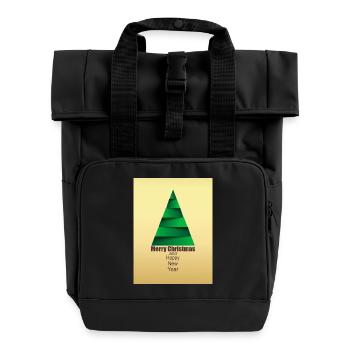 Moderner abstrakter Weihnachtsbaum Modern Abstract - Rolltop Rucksack mit zwei Griffen - Schwarz - Vorne