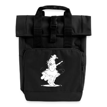 Fille de guitare - Sac à dos Roll Top à deux anses - noir - Devant