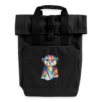 NÉPOMUCÈNE - Sac à dos Roll Top à deux anses - noir - Devant