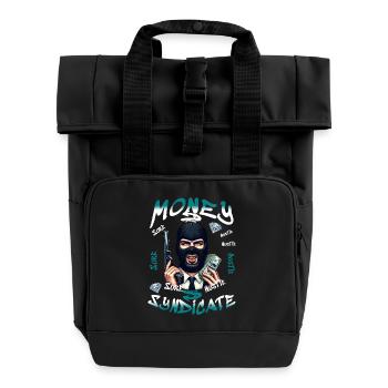 Geld Syndikat - Rolltop Rucksack mit zwei Griffen - Schwarz - Vorne