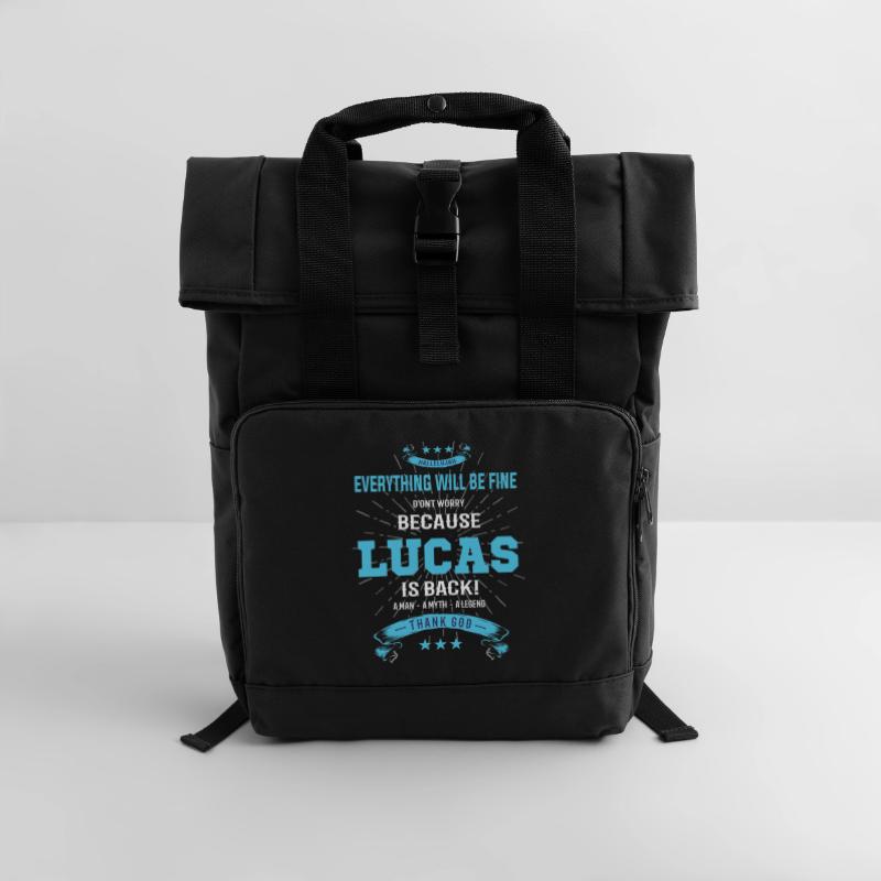 Everything will be fine Lucas Is back Rolltop Rucksack mit zwei Griffen
