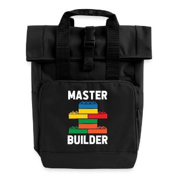 Brick Builder Brick Building Master Builder - Roll Top Backpack with Two Handles - black - Front