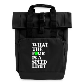 Auto - Rolltop Rucksack mit zwei Griffen - Schwarz - Vorne