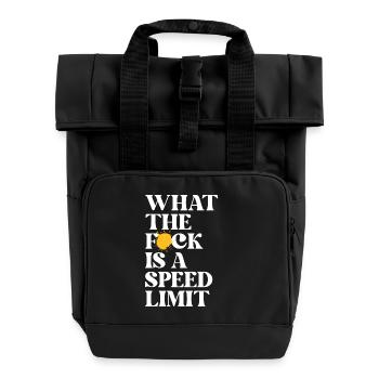 Auto - Rolltop Rucksack mit zwei Griffen - Schwarz - Vorne