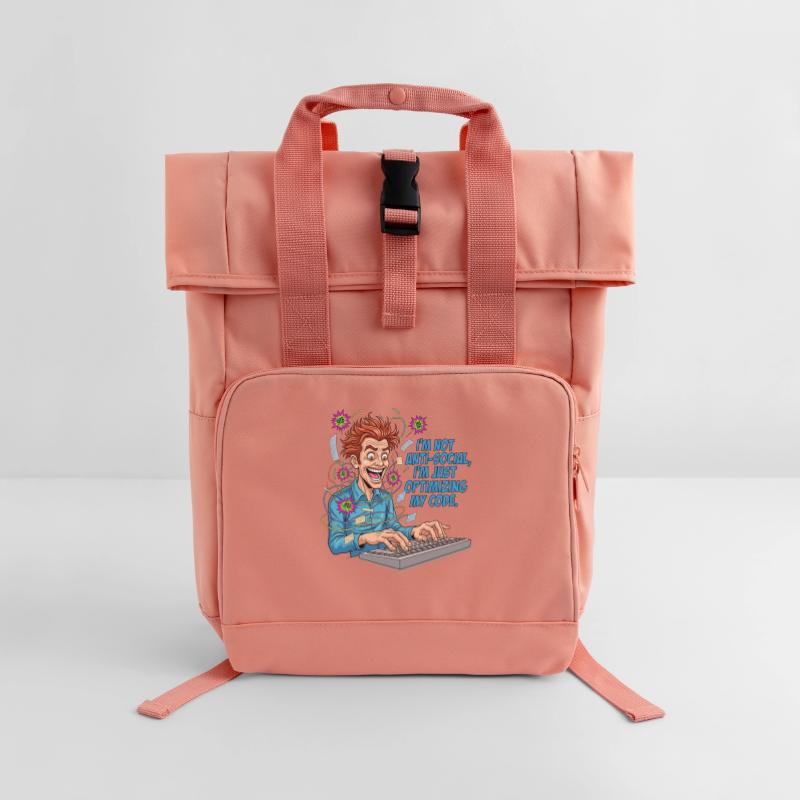 Code Optimizer : antisocial ? Juste du codage ! Sac à dos Roll Top à deux anses