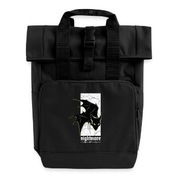 Nightmare Bat – Gothic Horror Vampire Creature Art - Roll Top Backpack with Two Handles - black - Front