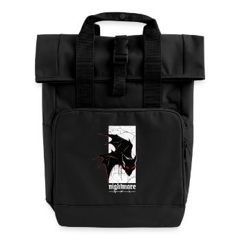 Nightmare Bat – Gothic Horror Vampire Creature Art - Roll Top Backpack with Two Handles - black - Front