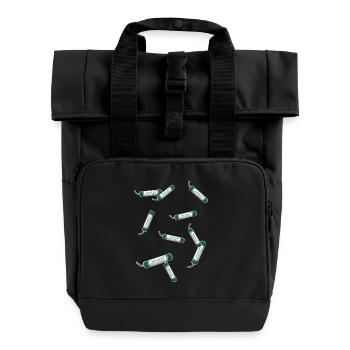 Pétards pyrotechniques - Sac à dos Roll Top à deux anses - noir - Devant