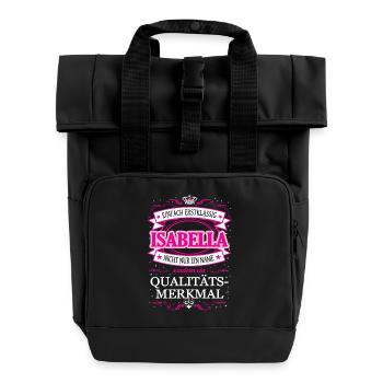 Qualitätsmerkmal Isabella einfach Erstklassig - Rolltop Rucksack mit zwei Griffen - Schwarz - Vorne