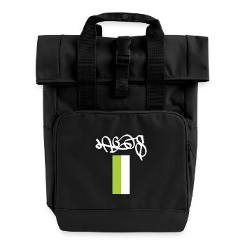 Lagos Nigeria Urban Art Souvenir - Roll Top Backpack with Two Handles - black - Front