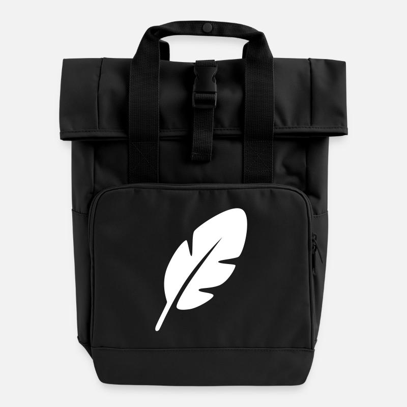 Feder - Rolltop Rucksack mit zwei Griffen - Schwarz