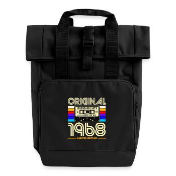 Originale 1968er Hits Limited Edition - Rolltop Rucksack mit zwei Griffen - Schwarz - Vorne
