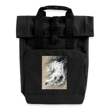 Der Schatten des Gipfels: Baihu – Mystische Dämmerung - Rolltop Rucksack mit zwei Griffen - Schwarz - Vorne