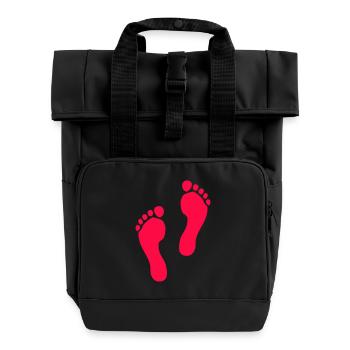 Empreintes de Pas - Sac à dos Roll Top à deux anses - noir - Devant