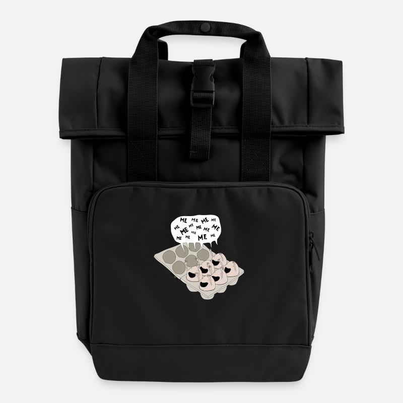 eier - Rolltop Rucksack mit zwei Griffen - Schwarz