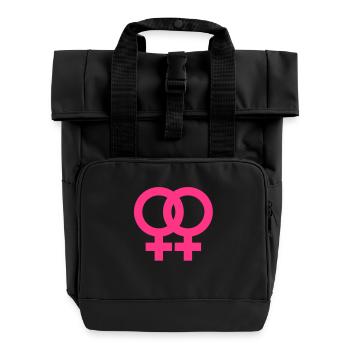 lesbian sign - Sac à dos Roll Top à deux anses - noir - Devant