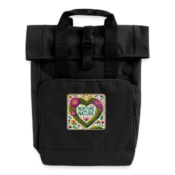 Nourrir la nature - Sac à dos Roll Top à deux anses - noir - Devant