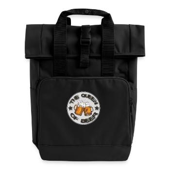 The Queen of Beer T-shirt - Roll Top Backpack with Two Handles - black - Front