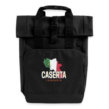 Caserte Italie Rétro Campanie Carte Murale Vintage - Sac à dos Roll Top à deux anses - noir - Devant