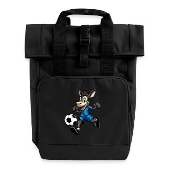 Football à âne (bleu) - Sac à dos Roll Top à deux anses - noir - Devant