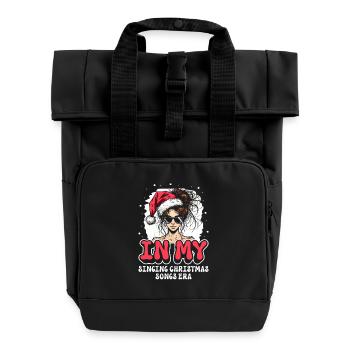 Weihnachten Xmas In My Singing Christmas Songs Era - Rolltop Rucksack mit zwei Griffen - Schwarz - Vorne