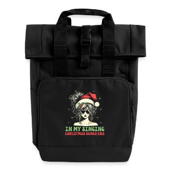 Weihnachten Xmas In My Singing Christmas Songs Era - Rolltop Rucksack mit zwei Griffen - Schwarz - Vorne